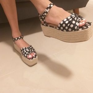 Amazing Zara wedge espadrilles size 8